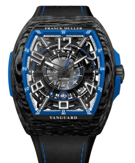 Franck Muller Vanguard Racing Skeleton Replica Watch V 45 SC DT SQT RCG CARBONE (BL)